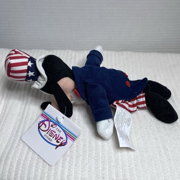 Disney Store Uncle Sam Goofy 11 inch Plush Bean Bag Toy 4th of July - Picture 4 of 4